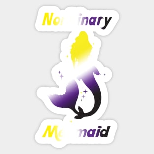 Nonbinary Mermaid Gay Pride Parade Non-Binary Mermaid Sticker